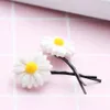 Mini margarida hair clipe encantos de flores elásticas de cabelo de cabelo bands clipes hairpins rabo de cavalo garotas infantil titular acessórios de estilo