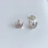 Novos brincos de coroa mágica para Pandora 925 banhado a prata esterlina joias de ouro rosa com caixa de personalidade criativa brincos femininos