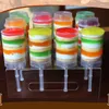 Cupcake Push Up Pop Konteynerler Plastik Gıda Sınıfı Pops Pops Kek Konteyner Kapağı Parti Süslemeleri için Yuvarlak Şekil Aracı BH1957 CY