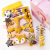 24 stks / set Baby Haar Clips Cartoon Kinderen Hoofdband Leuke Boog Bloem Kinderen Haarspeld Barrettes Hoofddeksels Accessoires Geen doos