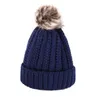 Fasta hattar skidskalle kepsar knit hattar päls pom beanie vinter virka skullies cap mode xmas fest hatt ull utomhus kepsar gåvor azyq6231