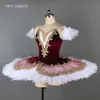 Professionell ballettdans tutu med 7 lager pläterad tulle ballerina dans kostym solo klänning pannkaka tutus för tjejer bll138