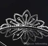 Tiaras nupciales Coronas con diamantes de imitación Joyería nupcial Tiaras para niñas Fiesta de cumpleaños Desfile de espectáculo Accesorios de boda de cristal 6125630