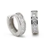 Wholesale-n Man Silver Small Round Square Crystal Hoop Huggie Earrings Newest