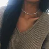 2019 New Vintage Or Argent Couleur Simulé-perle Chaîne Collier Ras Du Cou pour Femmes Parti Collier Collier De Mode Bijoux De Mariage Cadeau