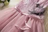 꽃 브로치와 아기 여자 레이스 드레스 아이 디자인 메쉬 투투 스커트 여름 어린이 거즈 조끼 드레스 3 색