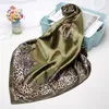 Mode Châle Foulards Pour Femmes Imprimé Floral Soie Satin Hijab Écharpe Femme Wraps 90 * 90 cm Châles Carrés Bandana Écharpes Pour Dames T200609