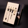 High Quality Three Pen Set Gift Box 0.5mm and 1.0mm Iraurita Fountain roller pen full metal 1047 T200115