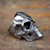 Men's Steampunk Mechanical Skull Stainless Steel Ring Rock Gothic Biker Rings Punk Jewelry Size 7 -142430