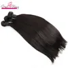 Greatremy Natural Black Raw Indian Temple Hair Weven onbewerkte menselijk Indisch haar recht 4 bundels/lotverkoop