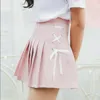 Skirts 2021 Women'S Skirt Female Cute Japanese Kawaii For Women Korean Harajuku Bow Tie Punk Funny Vintage Pleated1