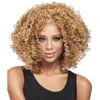 Ny Amazon Hot Selling Popule European And American Popular Wig Women Black Short Curly Hair High Temperatur Silk peruk
