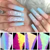 16pcs/lot Laser Colorful Nail Art Sticker 3d Butterfly Fire Flame Leaf Holographic Nails Foil Stickers Decals DIY Glitter Decorations
