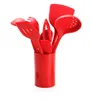 10 pz/set Silicone Utensile Da Cucina Cucchiaio Da Minestra Mestolo Spatola Turner Forchetta Pinze Resistente Al Calore Utensili Da Cucina Accessori KDJK1911