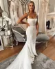 Perles sirène Berta robes dentelle appliqué Spaghetti cou robes De mariée balayage Train plage robe De mariée robes De Novia