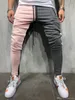 Pantaloni Casual da uomo autunno inverno nuovi pantaloni Patchwork in colore a contrasto con coulisse pantaloni Slim Fit moda Hip Hop Streetwear294D