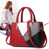 Designer-Women Tote Messenger Bag Large PU Leather Elegance Top-Handle Bags Contrast Colour Women Handbag Crossbody Shoulder Bag