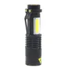 COB LED FLASHLIGHT 휴대용 미니 줌 Torchflashlight 사용 14500 배터리 방수 생명 조명 랜턴 DLH049