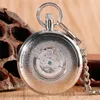 Steampunk męski damski automatyczny mechaniczny zegarek kieszonkowy brązowy zegar zegarek łańcuszek z wisiorem prezent reloj de bolsillo