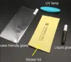 Novo Caso Adesivo Amigável 3D Dispersão Líquida de Vidro Curvo Tecnologia com Luz UV Protetor Para Samsung Galaxy Note 9 S9 S8 Mais na Caixa