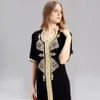 Women Islamic Clothing Maxi Long Sleeve Long Dress Moroccan Kaftan Embroidery Dress Vintage Abaya Muslim Robes Gown Hijab Style J190430
