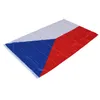 90*150cm Tschechische Flagge Hängende Fliegende Polyester Land Nationalflaggen der Tschechischen Republik 3x5ft Indoor Outdoor, kostenloser Versand