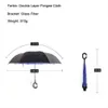 Gratis verzending groothandel omgekeerde paraplu winddichte reverse / vrouwen UV-bescherming ondersteboven C handgreep