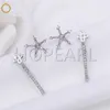 Curved Bar 큐빅 지르코니아 925 스털링 실버 진주 여성을위한 Semi Mount Earring Accesory 5 Pairs