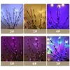 Décoration d'arbre de Noël branche de saule 20 ampoules clignotant LED guirlande lumineuse grand vase saule brindille lampe maison jardin fête décor VT0373