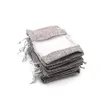 50pcs Organza Jute Biżuteria Opakowanie torebka torebka 10x14 13x18 16x22cm Grey Hessian Burlas