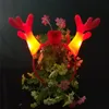 Luminous antlers flashing Christmas elk headband children led lights deer plastic hairband adult hairpin headdress