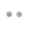 Groothandel- Sterling Zilver Mooie Bloem Stud Earring voor Meisje Vrouwelijke Gift delicate Dainty Chrysanthemum Bloem verharde CZ Opal Stone Stud