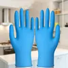 Nuevos guantes azules desechables elásticos para el hogar, guantes de trabajo para la protección del medio ambiente, guantes de limpieza resistentes al desgaste para el hogar T3I5703