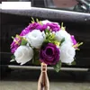 Flor Falso Flores real toque de material artificial Segurar Flowers Wedding Bouquet Fotografia Props Dia dos Namorados presente 9 Designs BT89