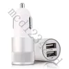 Alloy USB Car Chargers Dual Usb Ports 2.1A Mobile Phones Charger Cigarette Lighter For IPhone 14 13 Huawei Samsung Xiaomi