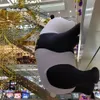 Mignon gonflable mascotte Panda modèle 6m hauteur sauter Animal escalade Panda géant pour centre commercial et décoration murale extérieure