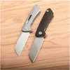 Ny kullager Flipper Folding Knife D2 Satin Tanto Point Blade Black G10 / Aviation Aluminium Handle EDC Knives