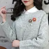 Mode-neue mode blume brosche pin schal schnalle perle pin typ Koreanische wort pin zubehör schmuck brosche