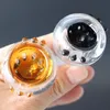 Tigela de vidro de dois andares colorida para cachimbos de água Bong 14mm 18mm bongos de encaixe de água Tubo de água e plataforma de petróleo Ashcatcher Sopro artificial