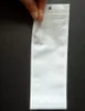 300 pz/lotto 7*20 cm Bianco Trasparente Self Sea Zipper Imballaggio In Plastica sacchetto di poli pp, chiusura a zip Foro di Caduta pacchetto borse