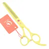 7.0 "Meisha 440c Japan Steel Pet Grooming Scissors Set met kam Professionele gebogen rechte snijschaar Hond 6.5" Dunning Shears HB0197