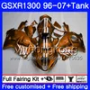 Bodys For SUZUKI GSXR 1300 1996 2002 2003 2004 2005 2006 2007 Dark orange 333HM.134 GSXR-1300 GSXR1300 Hayabusa 96 02 03 04 05 06 Fairing