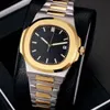 2019 Nieuwe mode 19 kleuren heren Watch Automatische zelfwikkelende glide Sooth tweedehands saffierglas zilver horloges pp polsWatch1273191