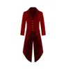 Fashion-Tuxedo Jackor Tail Coat Steampunk Gothic Performance Uniforms Cosplay Party Kläder Swallow Tailed Coat Blazer Plus Size LJJA2876