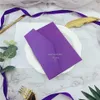Elegant Purple Laser Cut Invites for Wedding Quince Sweet Sixteen Laser Cut Pocket Invites With Belly Band DIY Invitation Kit4533958