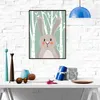 Farby salon Plakat Party Decor Brak ramki Cartoon Zwierząt Obrazy Dzieci Pokój Cute Niedźwiedź Fox Rabbit Raccoon Dekoracji DH1376