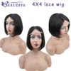 Short Lace Front Human Hair Wigs Natural Color Human Hair Full Lace Wig Brazilian Hair Bob Wig For Black Women273O