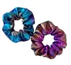 Hair Scrunchie Accesories Women Girl Ponytail Holder Rope Hair scrunchies Dot Shiny Fabric Gradient color Laser Hair bands Headbands GB1665