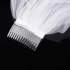 Bridal Veils Simple Wedding Veil Bridal Tulle with Comb Two Layers Short White Ivory Veils