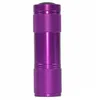 9 LED in alluminio Mini portatile UV Ultra Violet Blacklight LED Torcia per gadget Torcia portatile per esterni in lega di alluminio 9218018